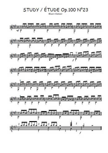 Op.100 Etude N°23 Partitions gratuites